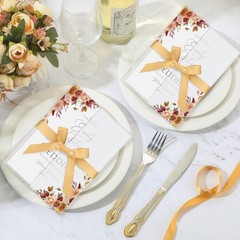 100 PCS Wildflowers PreFolded Vellum Jackets 130gsm For 5×7 Inch Card Wrap