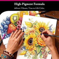 72-Color Colored Pencils for Adult Coloring Books, Soft Core, Back to School …