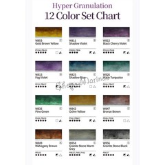 Mijello Mission Tourmaline Two Tone Granulation Watercolor Set of 12 – FedEx