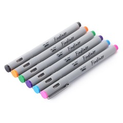 Mr. Pen- Colored Fineliner Pens, 6 Pack, 0.2mm 1 Count (Pack of 6), Assorted