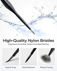 10Piece Detail Paint Brush Set, Miniature Paint Brushes for Models, Acrylic O…