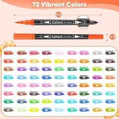 Creative 72 Colors Brush and Fine Tip Markers – Perfect for All Artistic Outlets