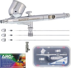 G233 Performance Pro Airbrush Kit with 3 Nozzle Sets 0.2, 0.3 & 0.5mm Needles…