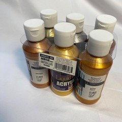 SARGENT ART Acrylic Paints Set of 6 METALLIC PAINTS – 4 Ounce Bottles x 6 Pack