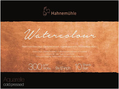 Hahnemuhle Collection Watercolor 300 Block Cold Pressed 9×12 300gsm, 9-x-12-Inch