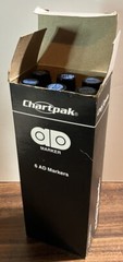 6-Pack Chartpak AD Touch-Up Markers Blender True Blue FTM-5 NEW