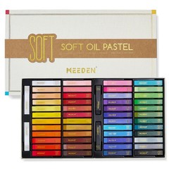 48 Color Soft Oil Pastels Set with 2 White & 2 Black Professional Art Crayons