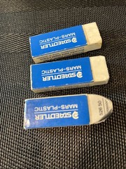 Staedtler Mars Plastic Erasers 5 Pc Lot White Vinyl Large