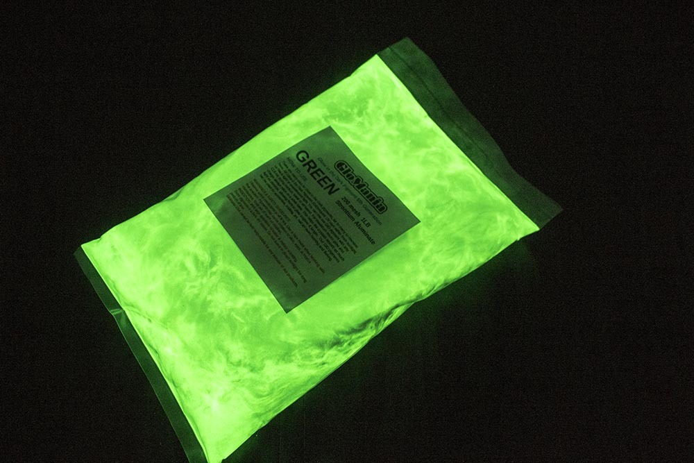 Pigment Powder GREEN Glow in the Dark 2lb, Daytime Invisible, Resin Coating, Art