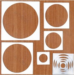 5pcs Reusable Painting Stencils,Plastic Art Craft Templates on Wood Wall Fabr…