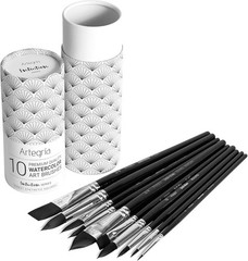 Watercolor Brush Set, 10 Professional Soft Synthetic Squirrel Paint Brushes, …