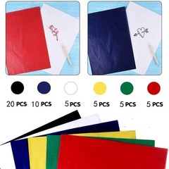Yesallwas 50 Sheets A4 Multicolor Carbon Transfer Paper, Tracing