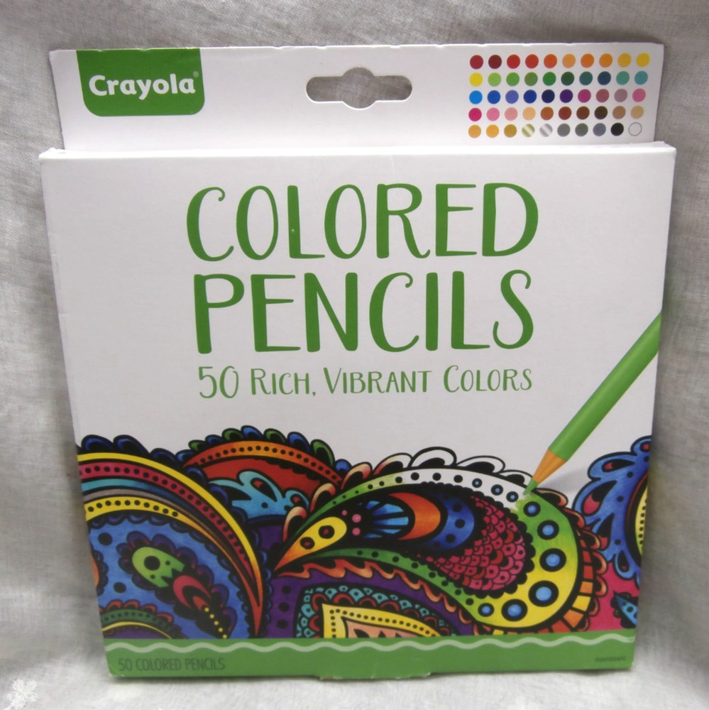 CRAYOLA Nontoxic 680050 Rich Vibrant Colored Pencils – 50 Count – 2016 copy. NOS