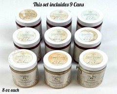 Chalky Chicks Paint Logan Berry Cuppa Latte Aged Burlap 8 oz Each Set of 9