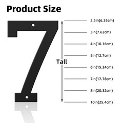 5″ Metal House Numbers for Outside and Mailbox, Weatherproof Black Address Si…