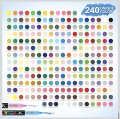 Guangna 240 Acrylic Paint Markers, Brush Tip Acrylic Paint Pens, Quick-Drying Wa