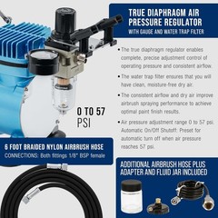 All-in-One Cool Runner II Airbrush Kit with Cleaning Tools & How-To Guide