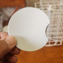 100 PCS Sublimation Blank Car Coasters, 2.75 in Circular 100 Count (Pack of 1)
