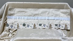 Canvas Pencil Wrap Holds 48 Pencils Or Art Supplies Measures 7.75x 25” Beige