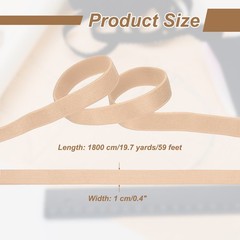 Bra Elastic Strap 19.7 Yards Bra Sewing Band for DIY Sewing Craft Beige