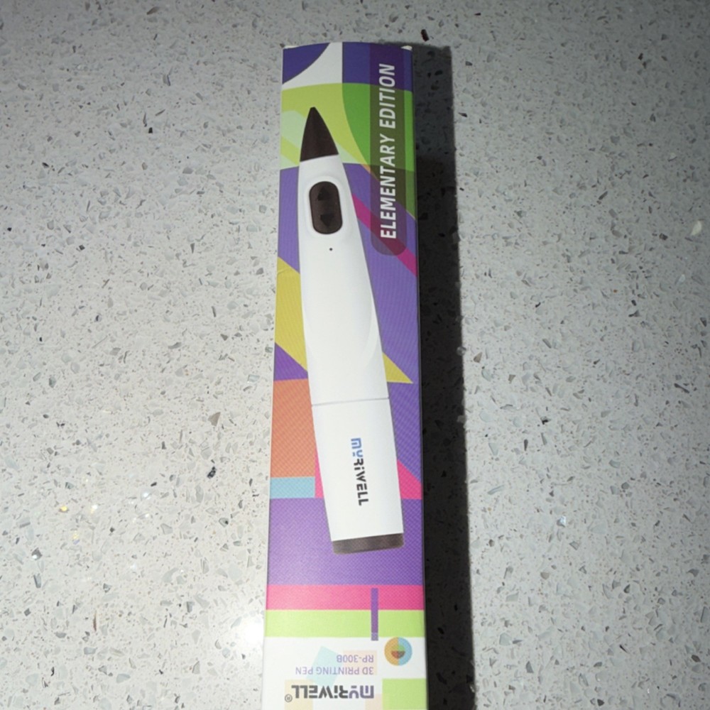MYRIWELL RP-300B 3D Printing Pen Solid White with 2 strings.