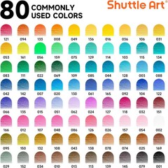 Shuttle Art 80 Colored Pencils, Colored Pencils for Adult Coloring, Soft Core Co