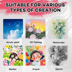 5×7 Mini Canvases 60 Pack Pure Cotton Acid-Free Blank Panels – Ideal