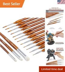 Fine Detailing Brush Set with Premium Bristles – Perfect for Miniatures & Models