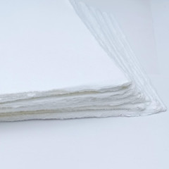 Handmade Paper Mixed Media Deckle Edge Blank Loose Leaf for Watercolor, Writers,