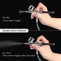 SAGUD Professional Mini Airbrush Kit with Portable Compressor – Perfect for Pain