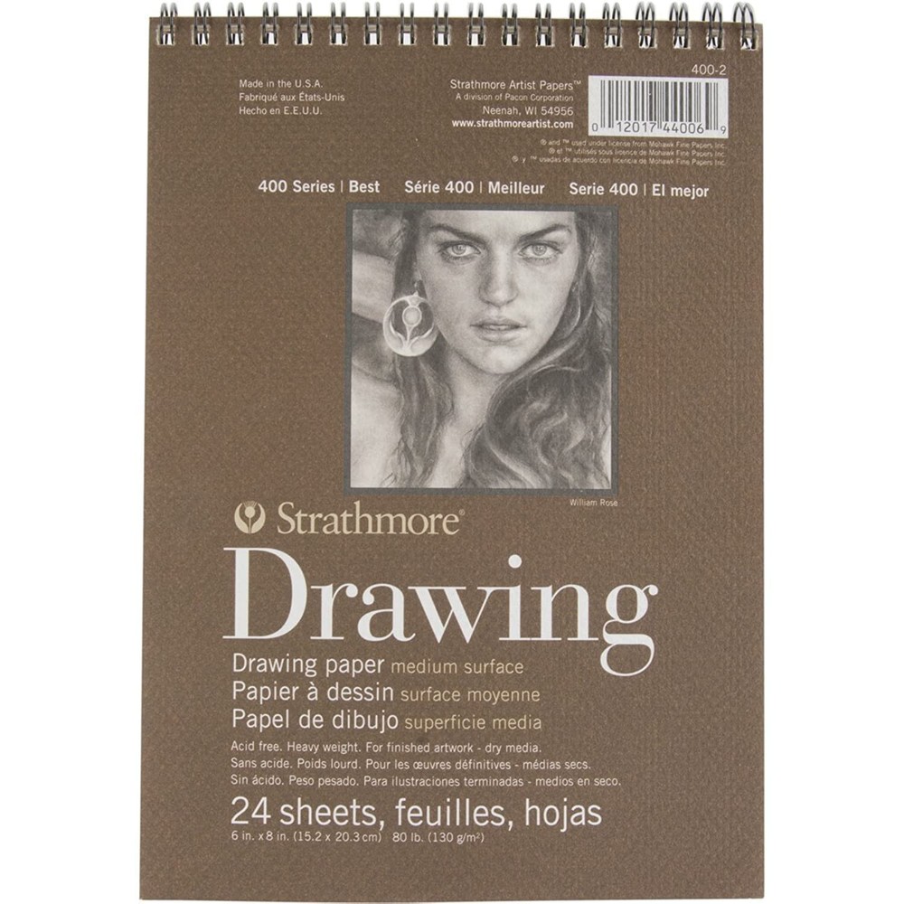 Strathmore 400 Series Drawing Pad Medium Texture Cream 24 Sheets 6×8 Inches