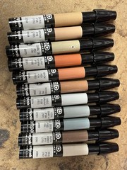 Chartpak AD Marker Lot Browns Orange Light Blue Set WORKING Craft Art Made USA