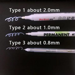 1/3/5 Pcs White Marker Pens 2.0Mm Oily Waterproof White Gel Pen DIY Graffiti Ske