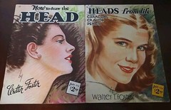Lot Of 2 Vintage How To Draw The Head Books By Walter Foster Heads From Life