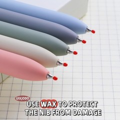 Gel Pens 0.5mm Black Ink Fine Point Smooth Writing 5 Pcs