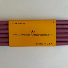 Vintage Eberhard Faber Design 3H Lot Pack Of 12 Colored Pencils Mauve 8004 NOS