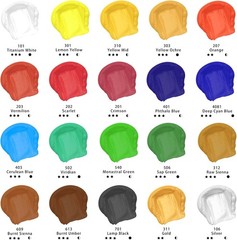 Acrylic Paints for Canvas & Fabric – 20 Colors