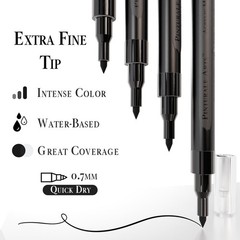 Versatile Black Paint Marker Set – 4 Fine Tip Acrylic Pens for All Surfaces