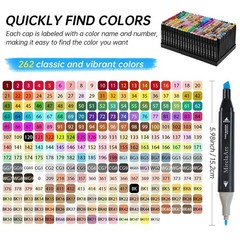 60 Colors Art Drawing Markers Set for Kids Adults Dual Tip Alcohol Markers Gifts