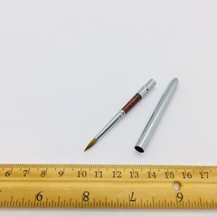 1Pc Round Tip Nail Makeup Art Brush #00 Metal Handle 100% Red Kolinsky Sable