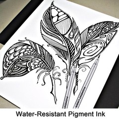 MicroPen Fineliner Pens, Black Pigment Liner Multiliner Archival Ink Micro Fi…