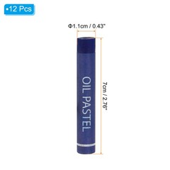 Blue Oil Pastels 12Pcs, Soft Oil Crayons Creamy Pastels Stick Art