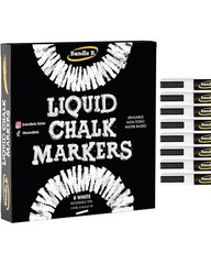 Bandle B. Chalk Markers – 8 White, 1 Count (Pack of 8), White – 8 pack