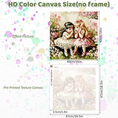 Bestie Paint by Numbers Kit for Adults, Paint by Number Kits on Canvas for Beg