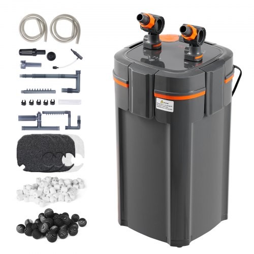 Aquarium Filter 317GPH, 4-Stage Canister Filter 100 Gallon, Ultra-Quiet Inte…