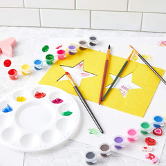 Acrylic Paint Pots for Kids 96 Pack 8 Colors Fast-Drying Craft Art Supplies