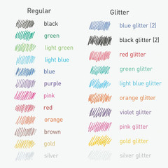 Gel Pens, 24 Count, Mixed Pack (12 Assorted Color Pens, 12 Glitter Pens), Medium