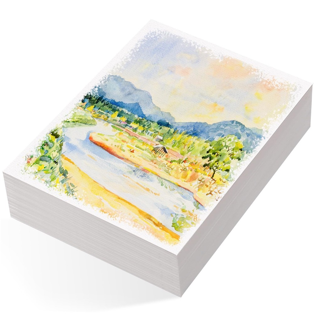 Watercolor Paper Bulk 8.5×11 Inch 110 lb/230 GSM Cold Press White 80 Sheets