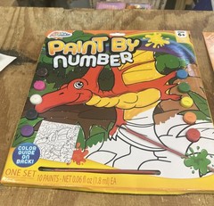 2 Paint By Number Kits Royal&Langnickel Garden Birds&Grafix Dinosaur