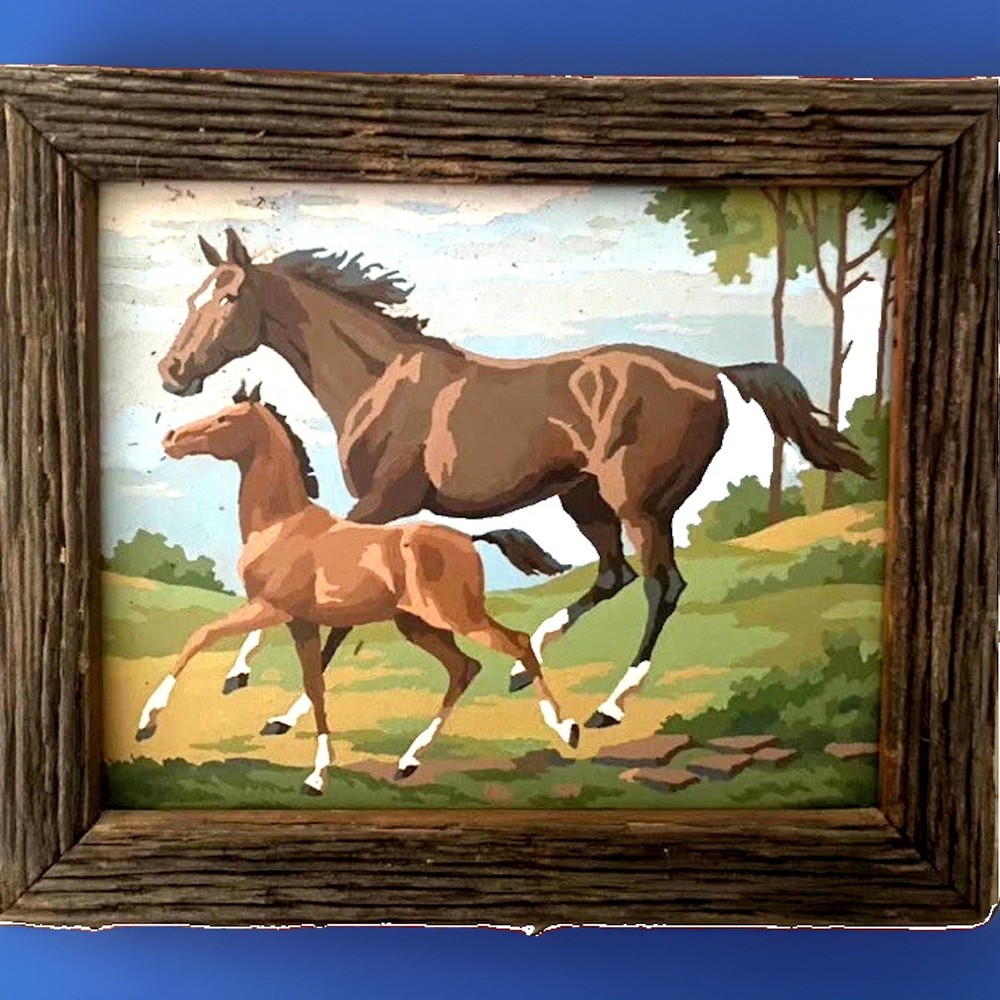 vintage 1st addition 1958 mare & fole paint by numbers